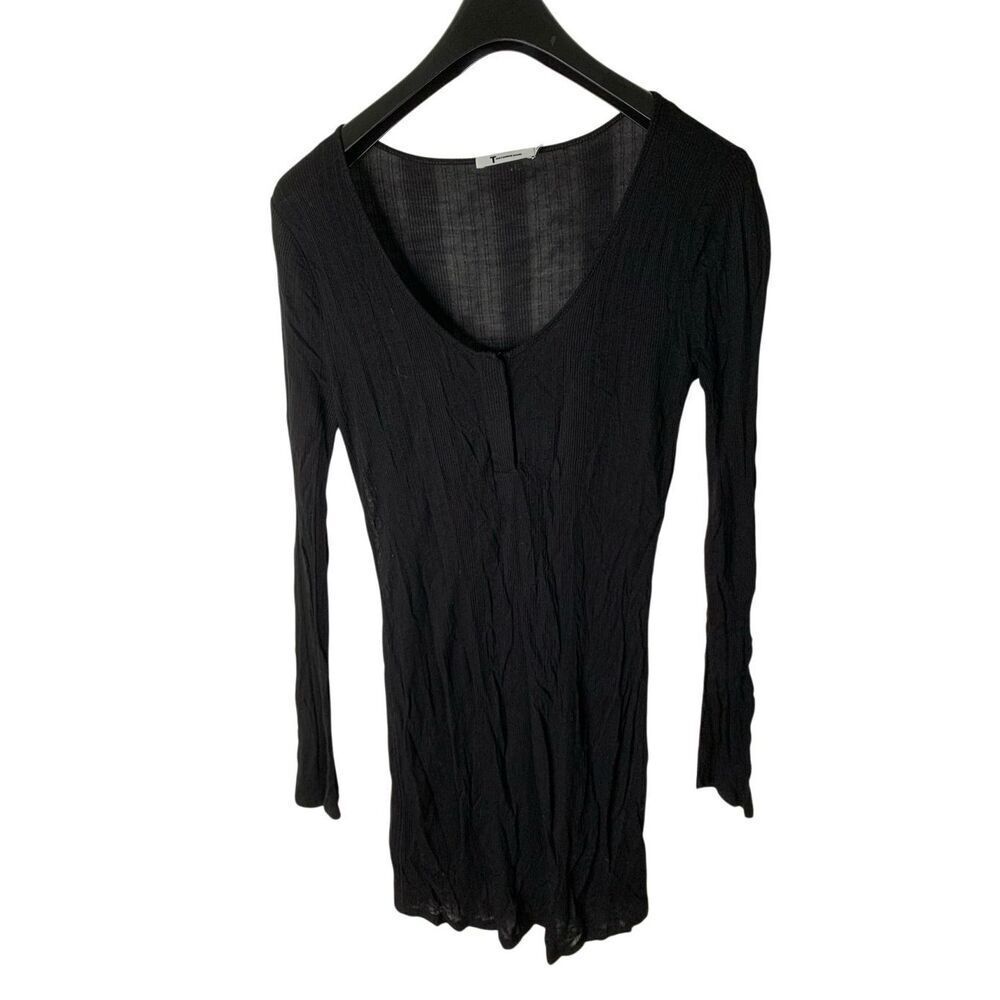 T Alexander Wang long-sleeve top black women's size large